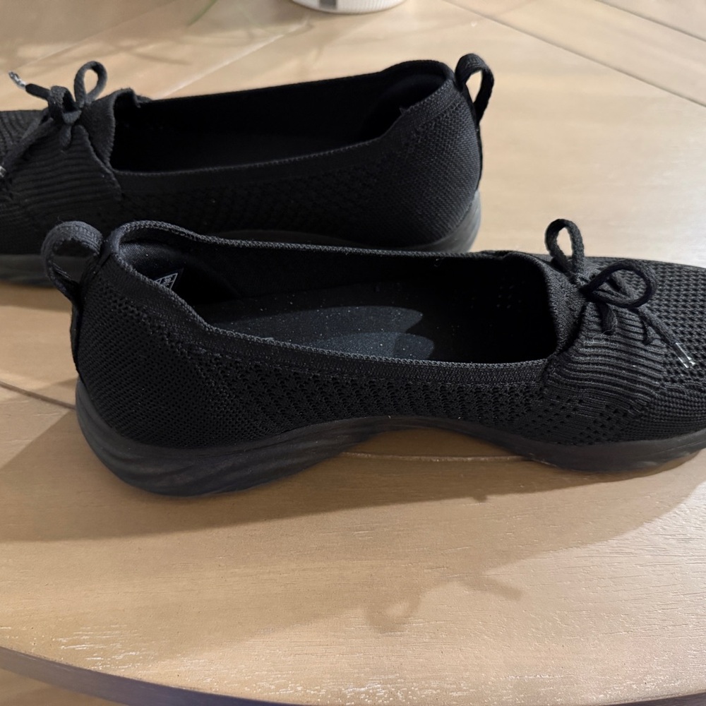 Skechers Women's Black Knit Flats - Picture 2 of 14